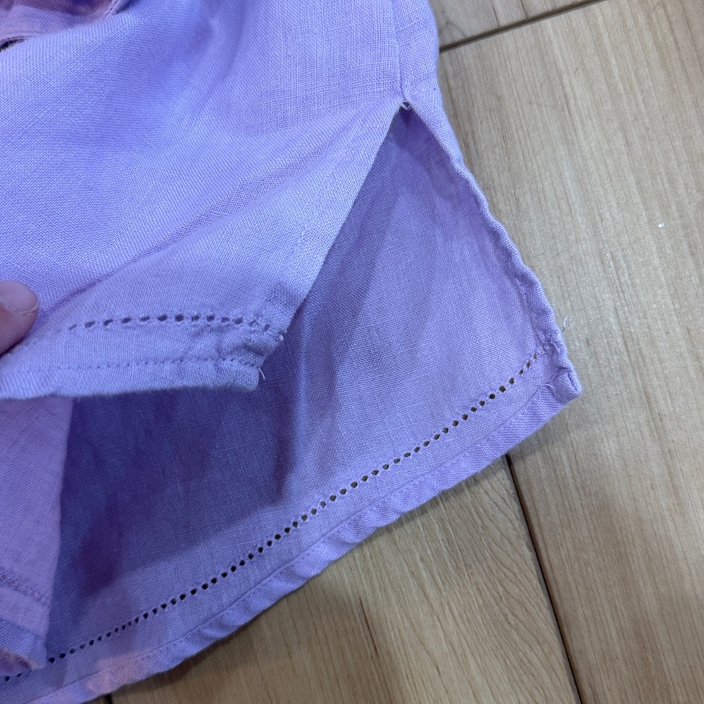 L.L. Bean Lavender Linen Shirt - Picture 6 of 8